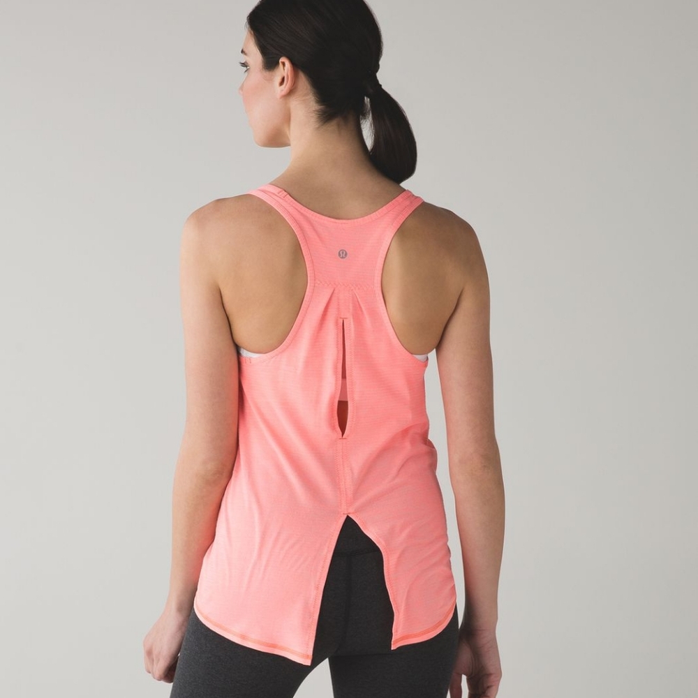Lululemon Salute the Sun Tank Heathered Very Light Flare